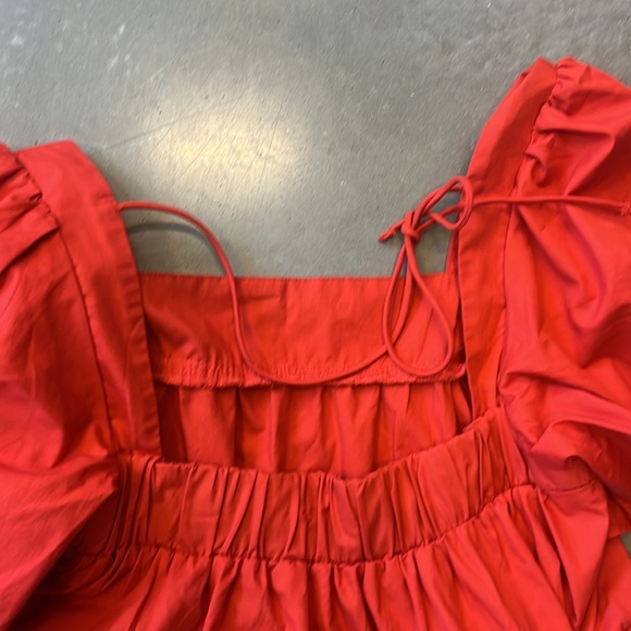Abercrombie & Fitch geranium red "baby doll" cotton mix dress - Picture 3 of 5